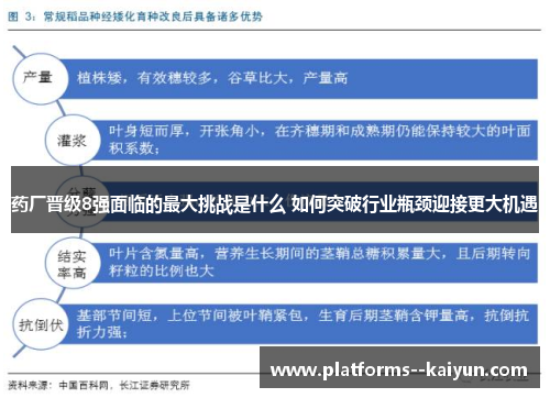 药厂晋级8强面临的最大挑战是什么 如何突破行业瓶颈迎接更大机遇 药厂晋级8强面临的最大挑战是什么 如何突破行业瓶颈迎接更大机遇