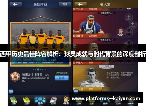 西甲历史最佳阵容解析:球员成就与时代背景的深度剖析 西甲历史最佳阵容解析:球员成就与时代背景的深度剖析